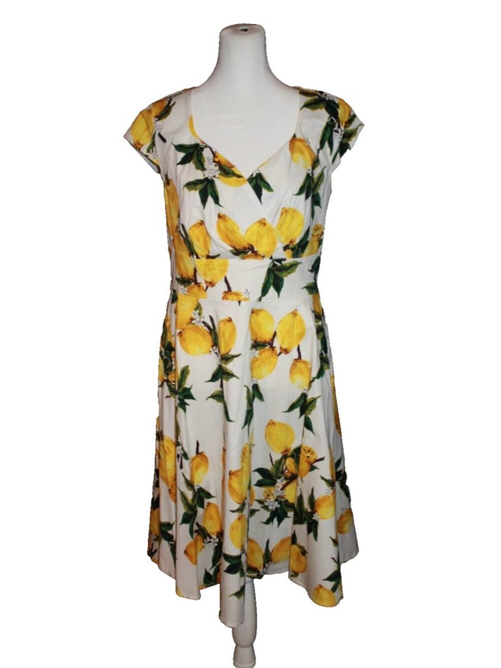 Bbonlinedress Women's Retro Vintage Look Dress Lemon Theme Size Large
